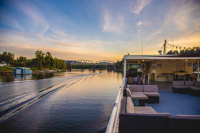 2.5-hour Dinner Cruise on Willamette River - Returning beneath Morrison, Burnside, and the Steel Bridge