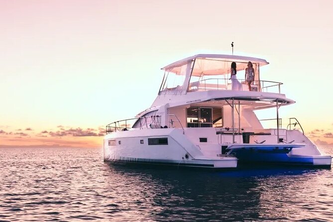 3-Hours Sunset Catamaran Cruise with Dinner all Inclusive - Watching sunset from the catamaran