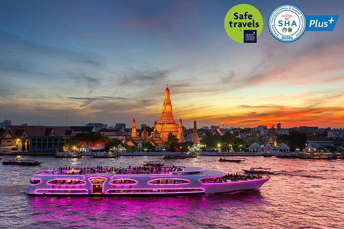 5 Star Luxury Bangkok Dinner Cruise On Wonderful Pearl Cruise - A two-hour look at Bangkok from the river