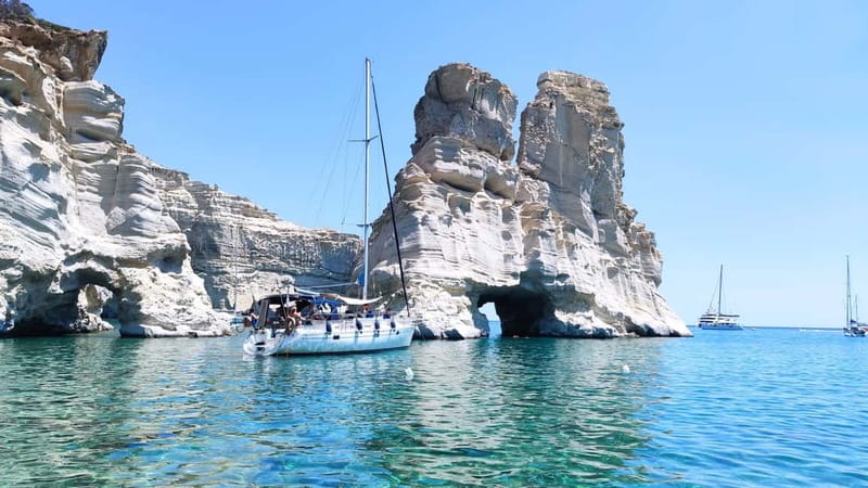 Adamantas: Kleftiko Sailing Cruise with Meal and Swim Stops - Sykia cave, where the sea enters from above