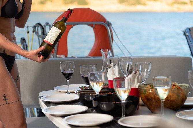 Ag. Nikolaos: Catamaran Trip with Sushi, Drinks, & Water Toys - My call: book it for the full afternoon package