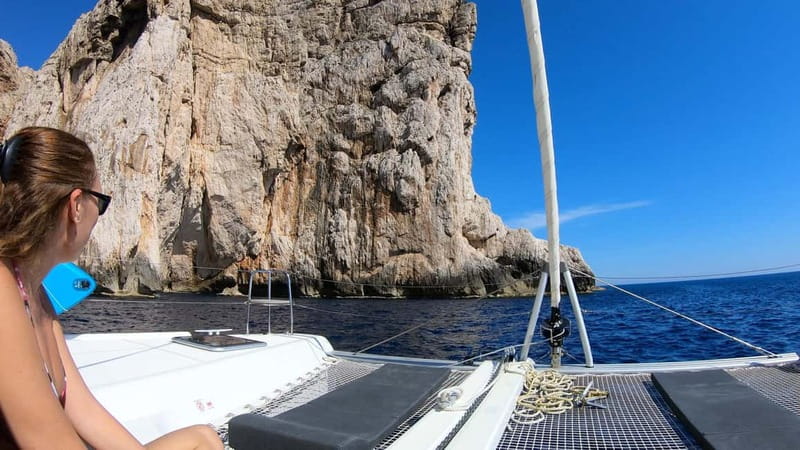 Alghero: Scenic Catamaran Cruise with Lunch and Snorkeling - Porto Conte and Capocaccia from the water