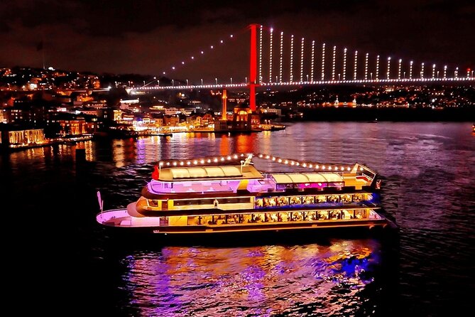All Inclusive Luxury Bosphorus Dinner Cruise & Turkish Night Show - The Bosphorus after dark