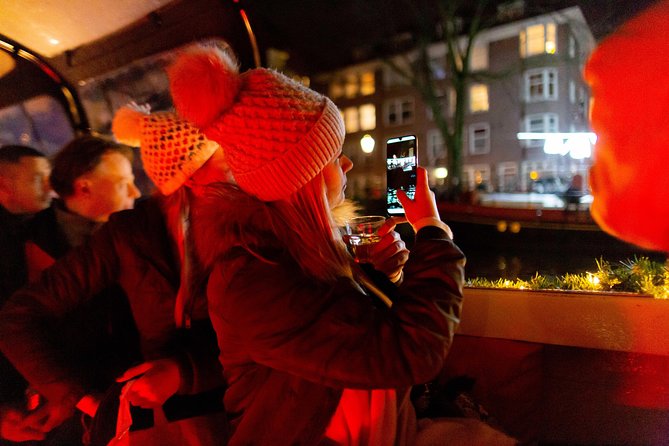 Amsterdam Evening Cruise with Onboard Bar - The Skinny Bridge after dark