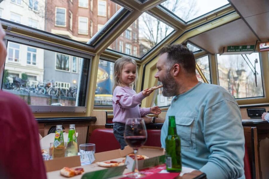 Amsterdam: Original Pizza Dinner Cruise + Unlimited Drinks - How the Boat Feels in Bad Weather