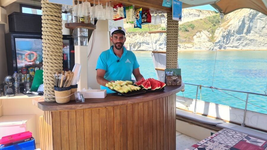 Argostoli: Full-Day Traditional Boat Cruise with Lunch - Xi Beach and Kefalonia’s Natural Clay Spa
