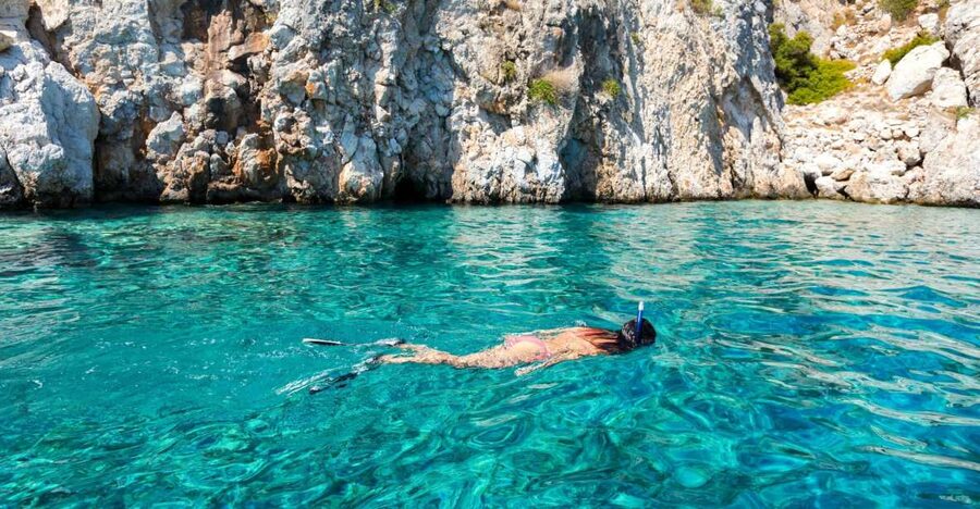Athens: Aegina, Agistri & Metopi Swimming Cruise with lunch - Lunch at sea, with a useful range of choices