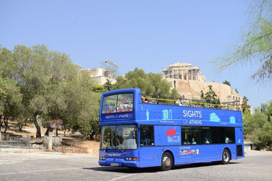 Athens: Island Cruise with Lunch & Hop-On Hop-Off Bus Ticket - From Athens streets to the Saronic Gulf