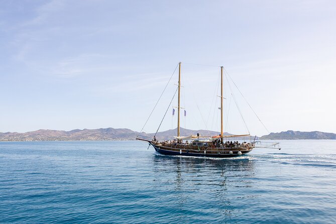 Athens Sunset Dinner Cruise – Swim Stop, Dinner & Open Bar - Greek dinner with an open bar
