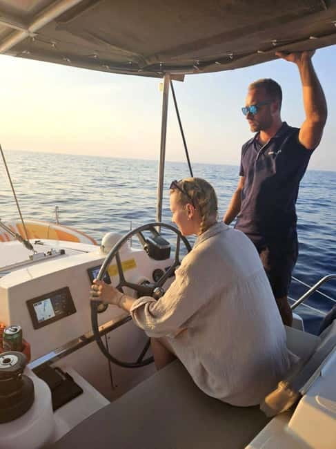 Ayia Napa: Afternoon Catamaran Cruise with Lunch & Open Bar - The sunset return to Ayia Napa