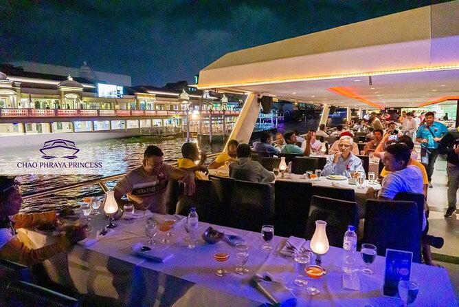Bangkok Chao Phraya Princess Night Dinner Cruise - Wat Arun is the evening highlight
