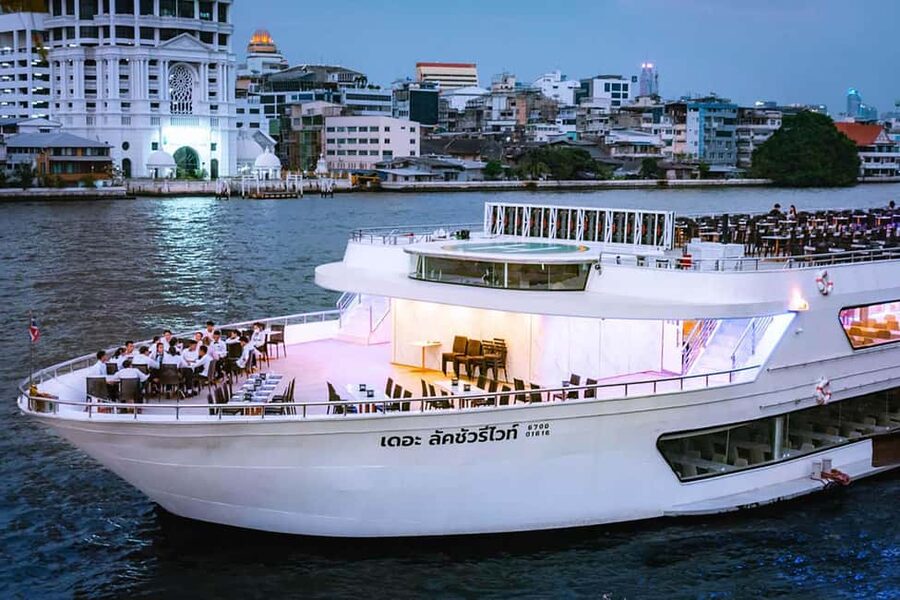 Bangkok: Luxury White Sunset or Dinner Cruise with Beer - Two cruises, two different evenings