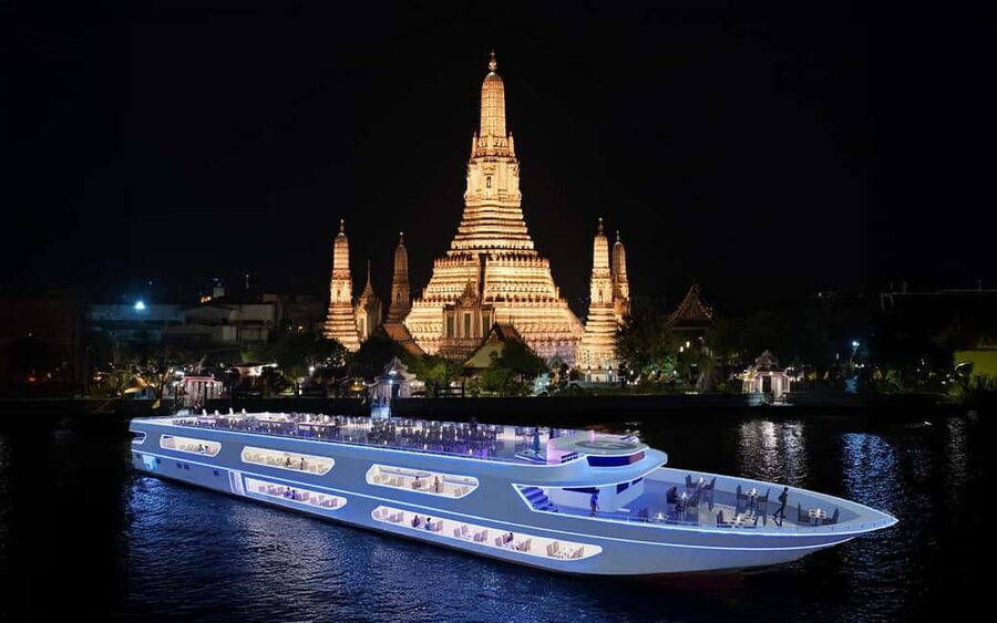 Bangkok: Luxury White Sunset or Dinner Cruise with Beer - What the Chao Phraya view gives you