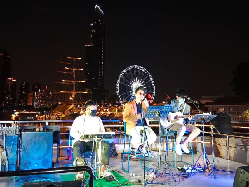 Bangkok: White Orchid Chao Phraya Dinner Cruise - The evening begins with a riverfront view