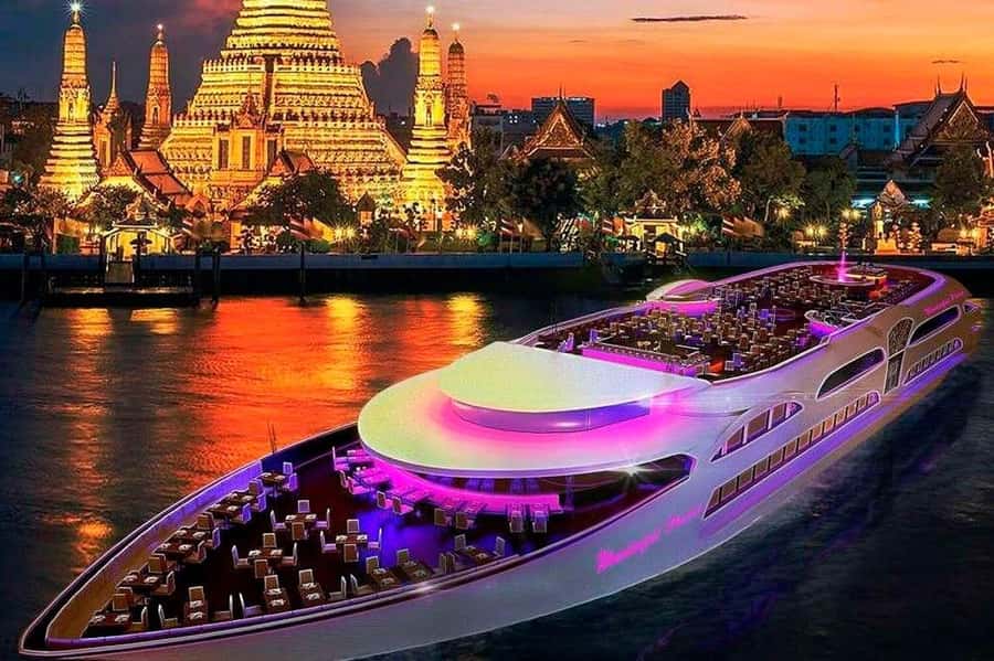 Bangkok: Wonderful Pearl Dinner Cruise and Live Performance - A Bangkok evening that begins at River City