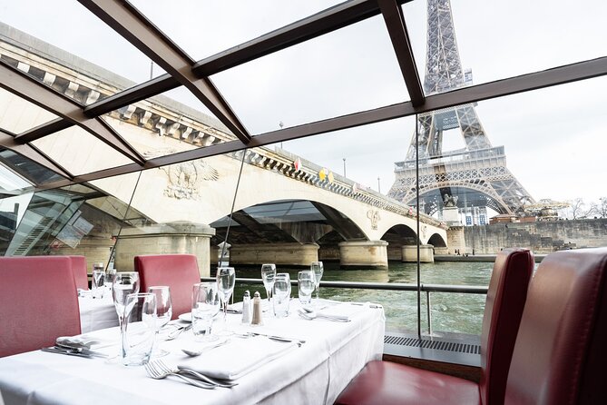 Bateaux Mouches Lunch Cruise on the Seine River in Paris - Seating, windows, and the upper deck