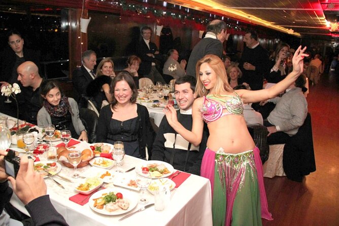 Bosphorus Dinner Cruise with Turkish Night Show from Istanbul - Crossing under the Bosphorus Bridge