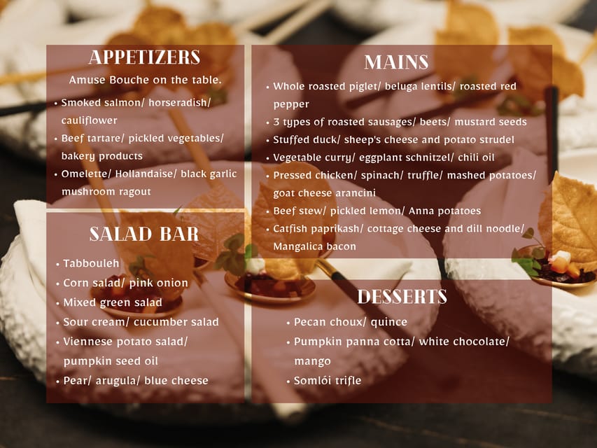 Budapest: Dinner Cruise with Live Music & Unlimited Drinks - Dinner from the show kitchen and buffet service