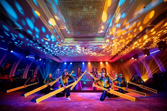 Buffet on Paradise Delight Dining Cruise Halong Bay Tour - A guided limestone cave with stage-like lighting