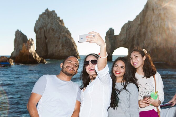 Cabo Sunset Dinner Cruise: Fajitas, Lands End and Party - Cabo’s Arch at sunset is worth the boat ride