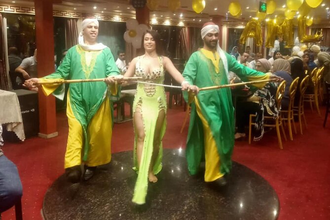 Cairo Dinner Cruise in Nile River With Belly Dancer & Tanora show - Boarding the Nile after dark