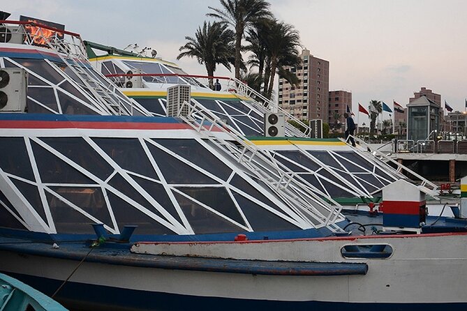 Cairo/Giza: Sunset Dinner Cruise on the Nile River Tour with Show - What the skyline looks like after dark