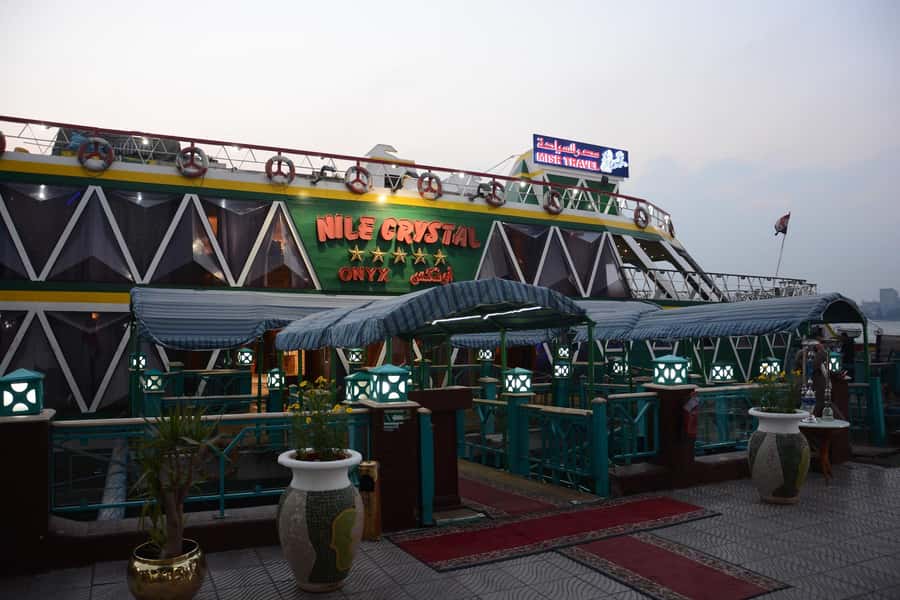 Cairo: Nile Sunset Dinner Cruise, Show & Optional Transfer - Boarding and the first look at the boat