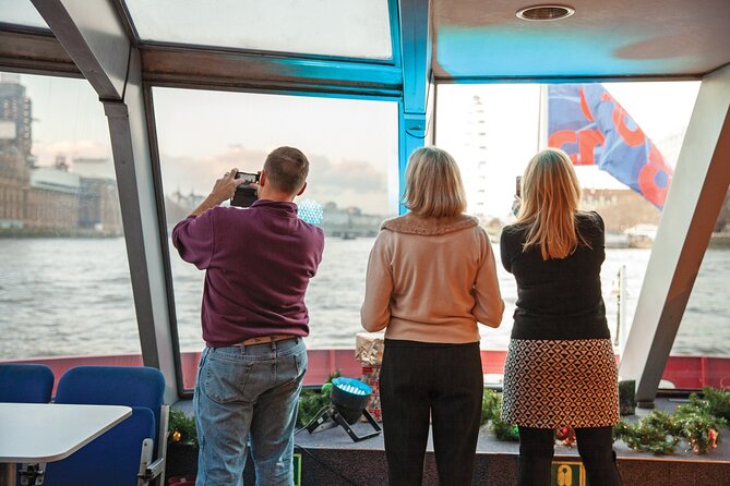 Christmas Day Traditional Lunch Cruise - Canary Wharf and views toward Greenwich