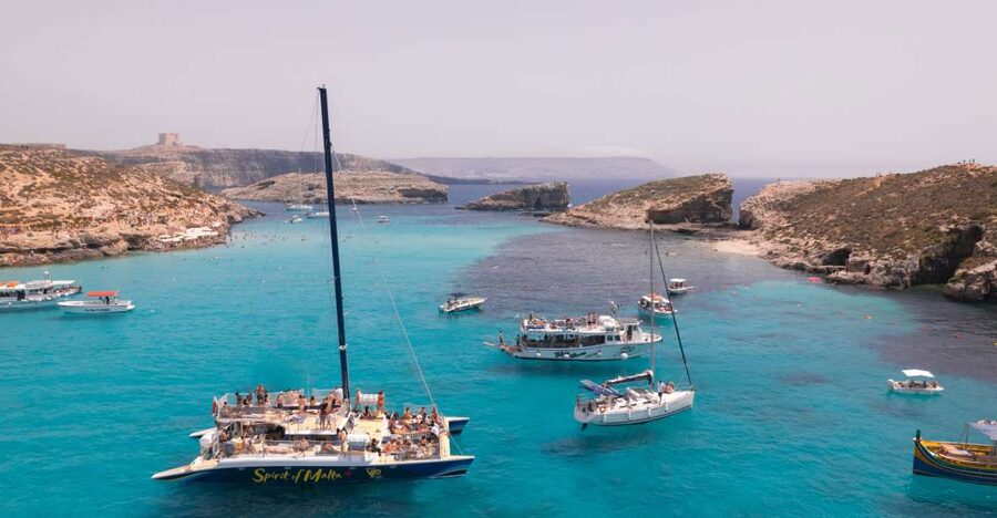 Comino: Blue Lagoon Catamaran Cruise with Lunch and Open Bar - A full day on Malta’s water for $105