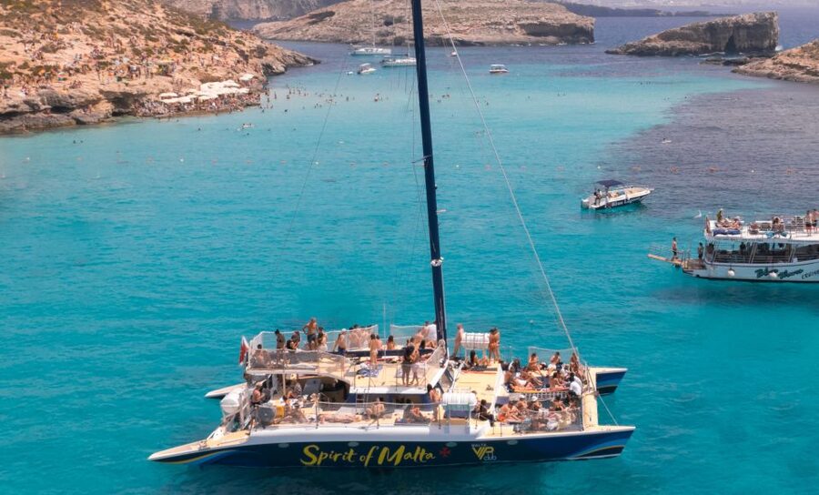 Comino: Blue Lagoon Catamaran Cruise with Lunch and Open Bar - A buffet lunch with cold cuts, salads, and bread
