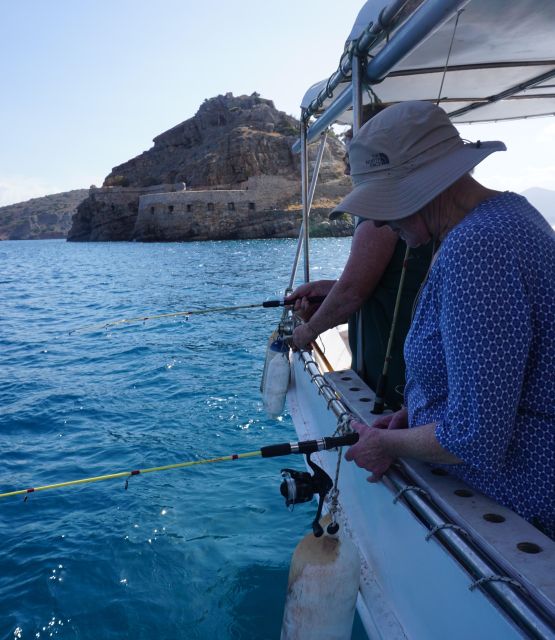 Crete: Fishing & Swimming Boat Cruise with Lunch & Drinks - Leaving Elounda for a day on the Sea of Crete