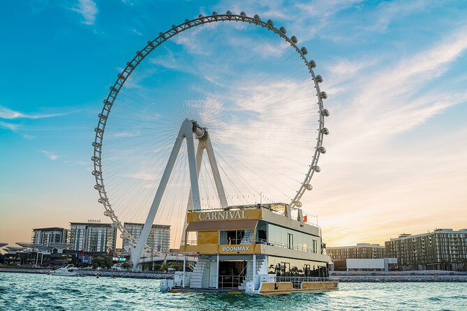 Dinner Cruise with Multi Show Boonmax Carnival - Dubai Harbour after dark