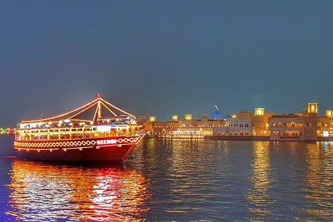 Dubai: 2-Hour Evening Dhow Cruise and Dinner - Boarding a dhow after Dubai’s heat fades