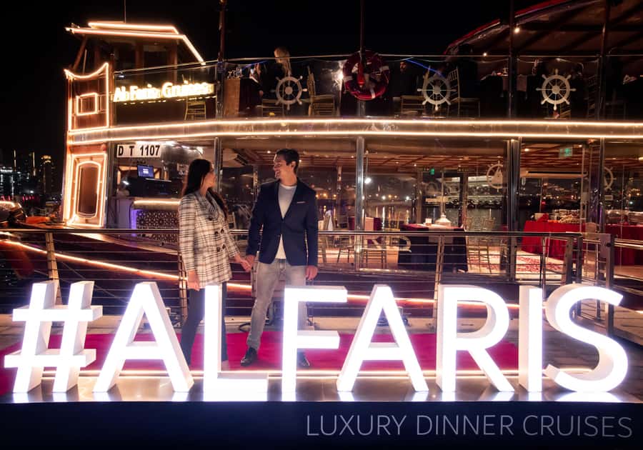 Dubai: Luxury Canal Dinner Cruise with Optional Transfers - Dinner on Dubai Water Canal