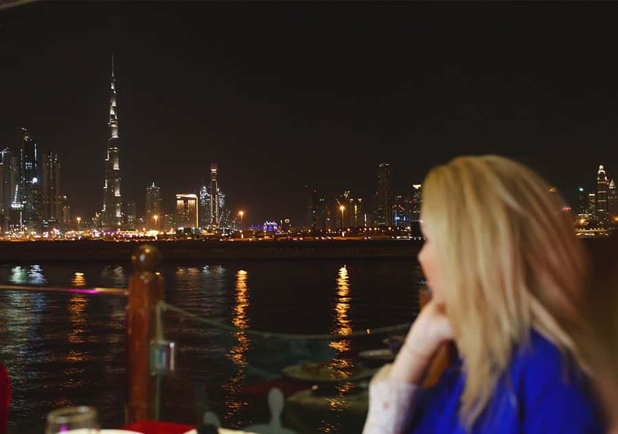 Dubai: Luxury Canal Dinner Cruise with Optional Transfers - Upper deck or enclosed seating?
