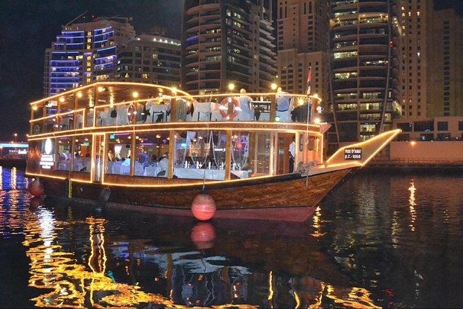 Dubai Marina Dhow Dinner Cruise with Transfers - Music, tanoura dancing, and changing Ramadan arrangements