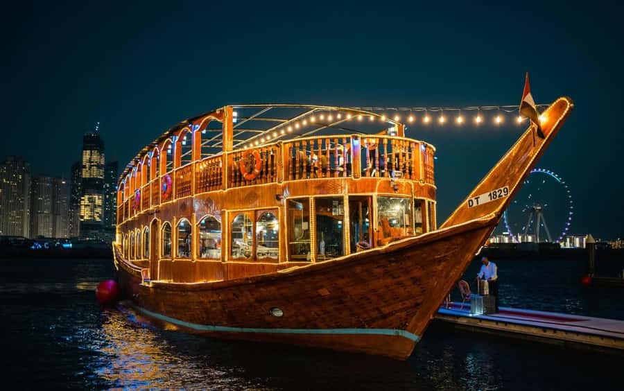 Dubai: Scenic Dhow Cruise with Buffet Dinner and Live Shows - Boarding at Dubai Old Village