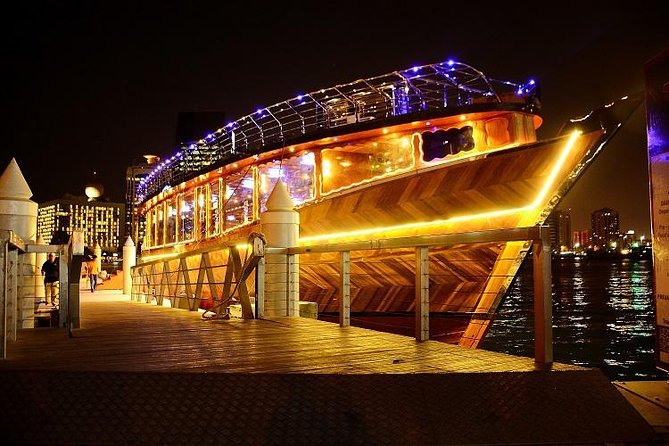 Dubai Super Saver: Desert Camp Experience by 4x4 and Dhow Dinner Cruise - Barbecue dinner beneath the desert sky