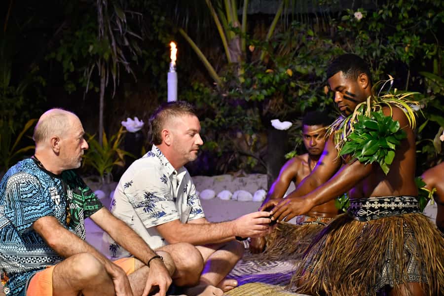 Fiji: Sunset Cruise with Dinner and Fire Show - A calm 45-minute boat ride through jungle country