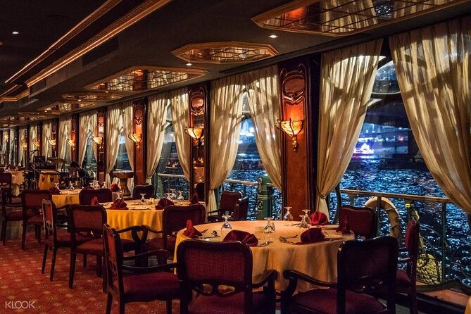 From Cairo: 5 Stars Nile Dinner Cruise with Live Entertainment - Buffet dinner with vegetarian and non-vegetarian choices