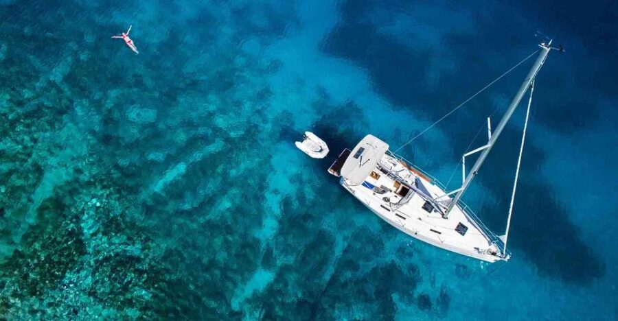 From Chania: Fully Private Sailing Cruise with Meal & Drinks - Leaving Souda Bay with Nikos at the helm