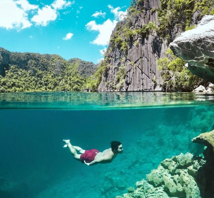 From Coron: Twin Lagoon and Skeleton Wreck Cruise with Lunch - Buffet lunch, drinks, and the small comforts