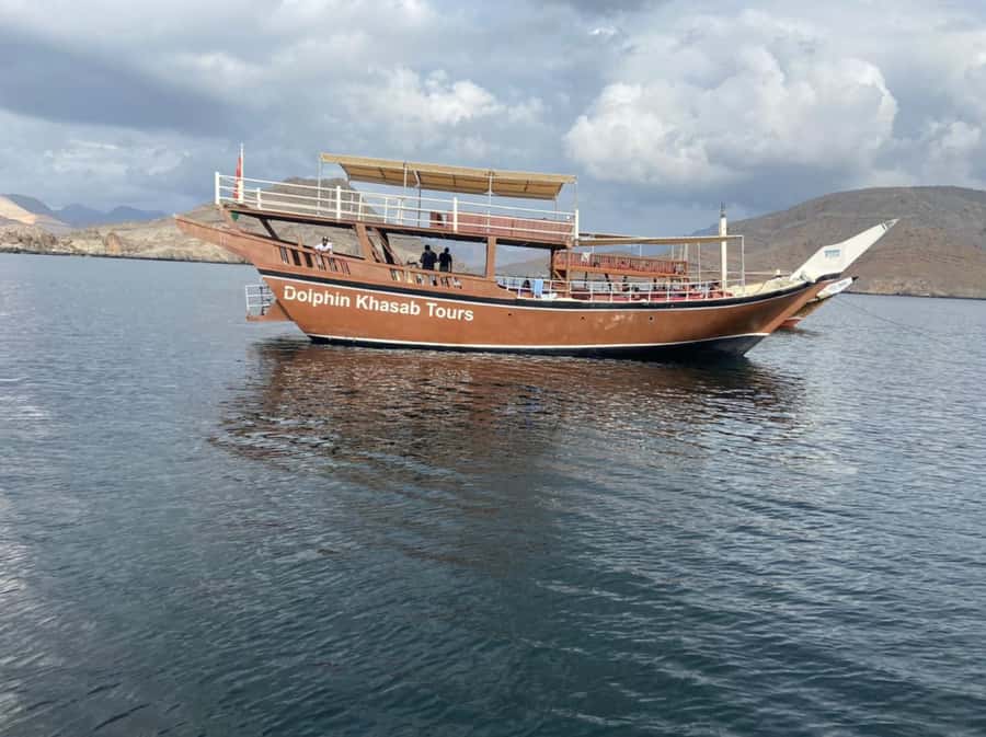 From Khasab: Fjords of Musandam Dhow Cruise & Buffet Lunch - Telegraph Island: swimming, snorkeling, and history