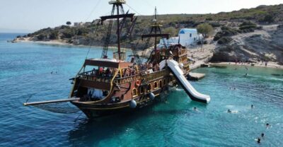 From Kos: 3-Island Pirate Cruise with Lunch and Waterslide