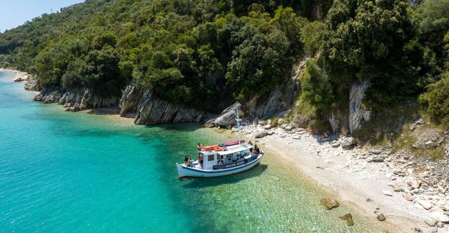 From Nidri: Marine Wildlife Cruise with Lunch and Swim Stops - The final swim and the return to Nidri