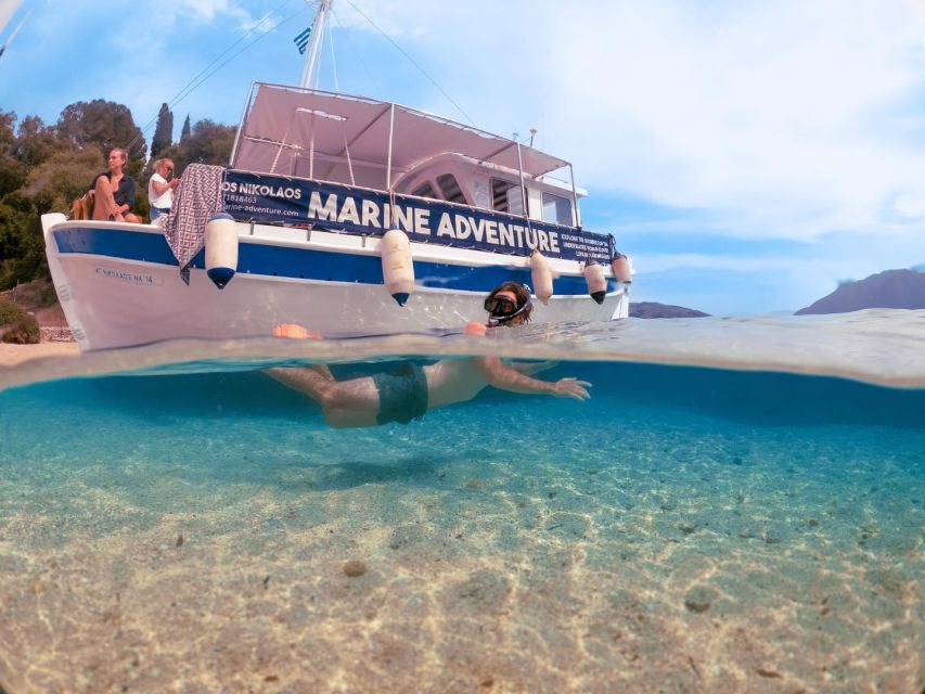 From Nidri: Marine Wildlife Cruise with Lunch and Swim Stops - The first swim stop helps you get comfortable