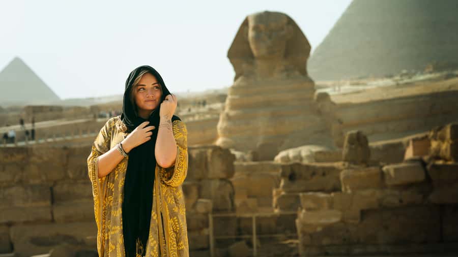 From Port said: Pyramids, Lunch Cruise, & Papyrus Institute - The Sphinx and Valley Temple