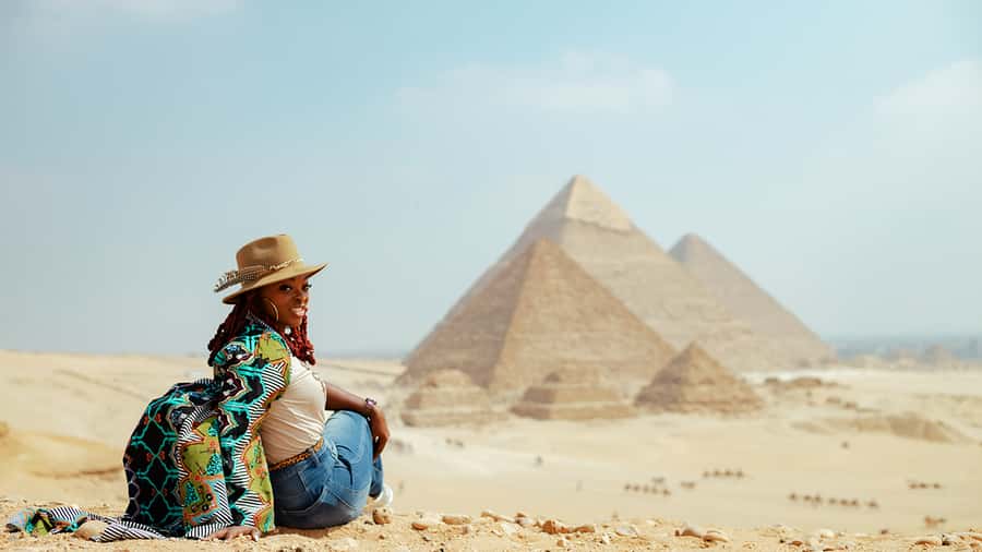 From Port said: Pyramids, Lunch Cruise, & Papyrus Institute - Giza’s great pyramids in one concentrated visit