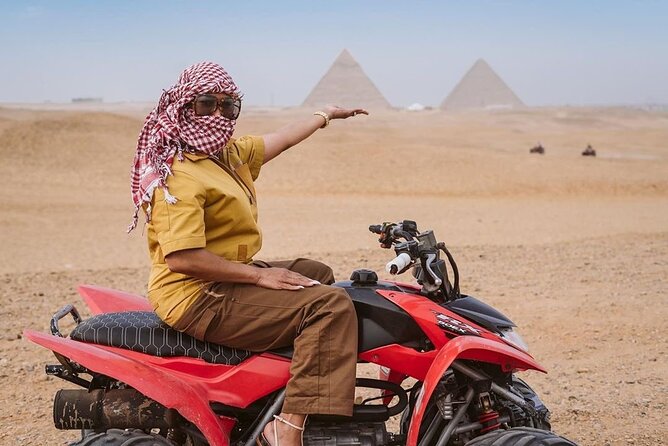 Giza pyramids,Sphinx,ATV bike,Camel ride, Dinner cruise& shopping - Returning to Cairo for the Nile dinner cruise