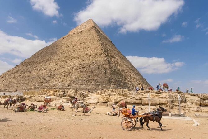 Giza Pyramids,Sphinx,Camel Ride,ATV Bike,Shopping, Dinner cruiseI - Meeting Khufu, Khafre, and Menkaure at Giza